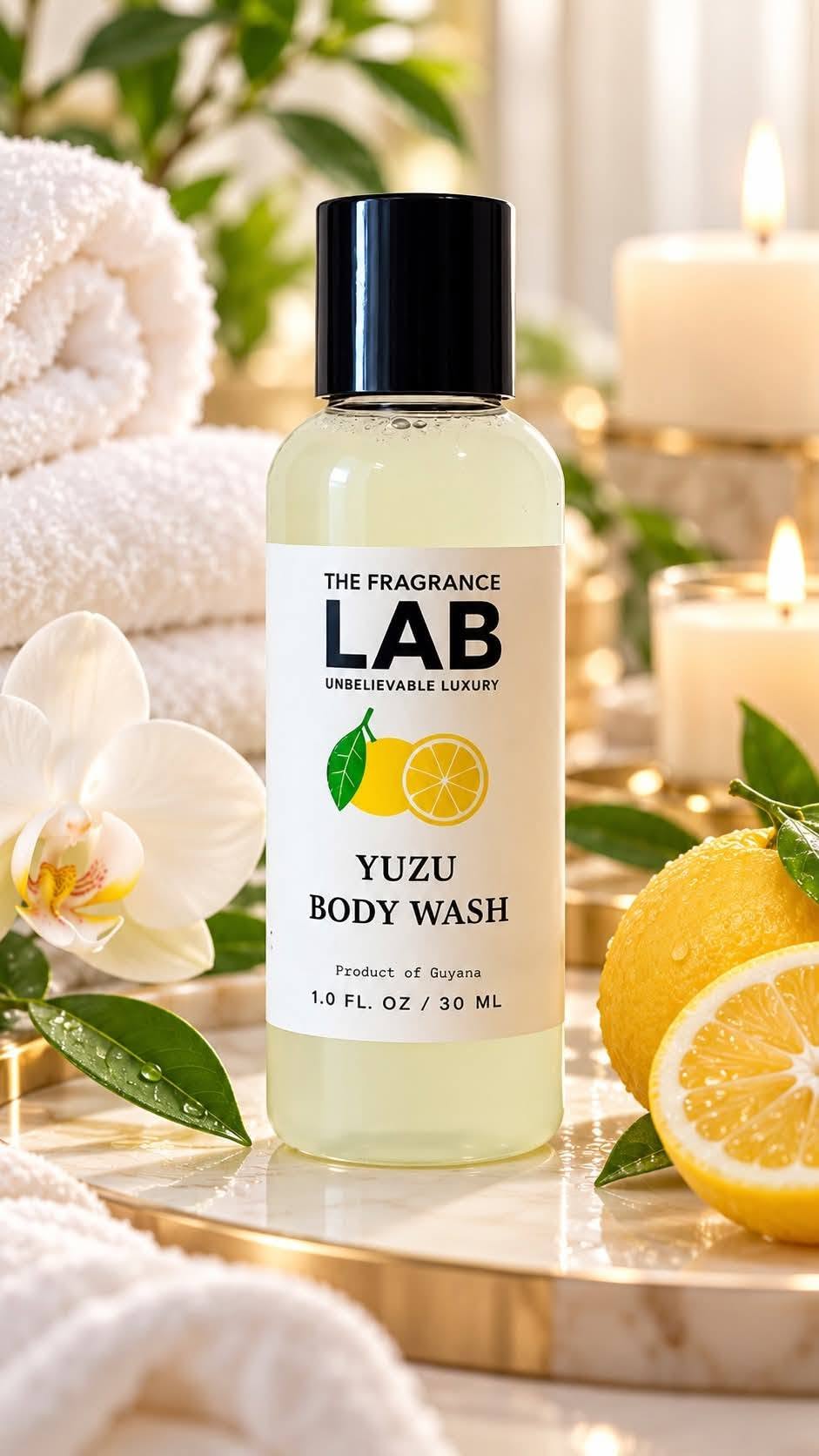 The Fragrance Lab Yuzu body wash, 30 ml pictured